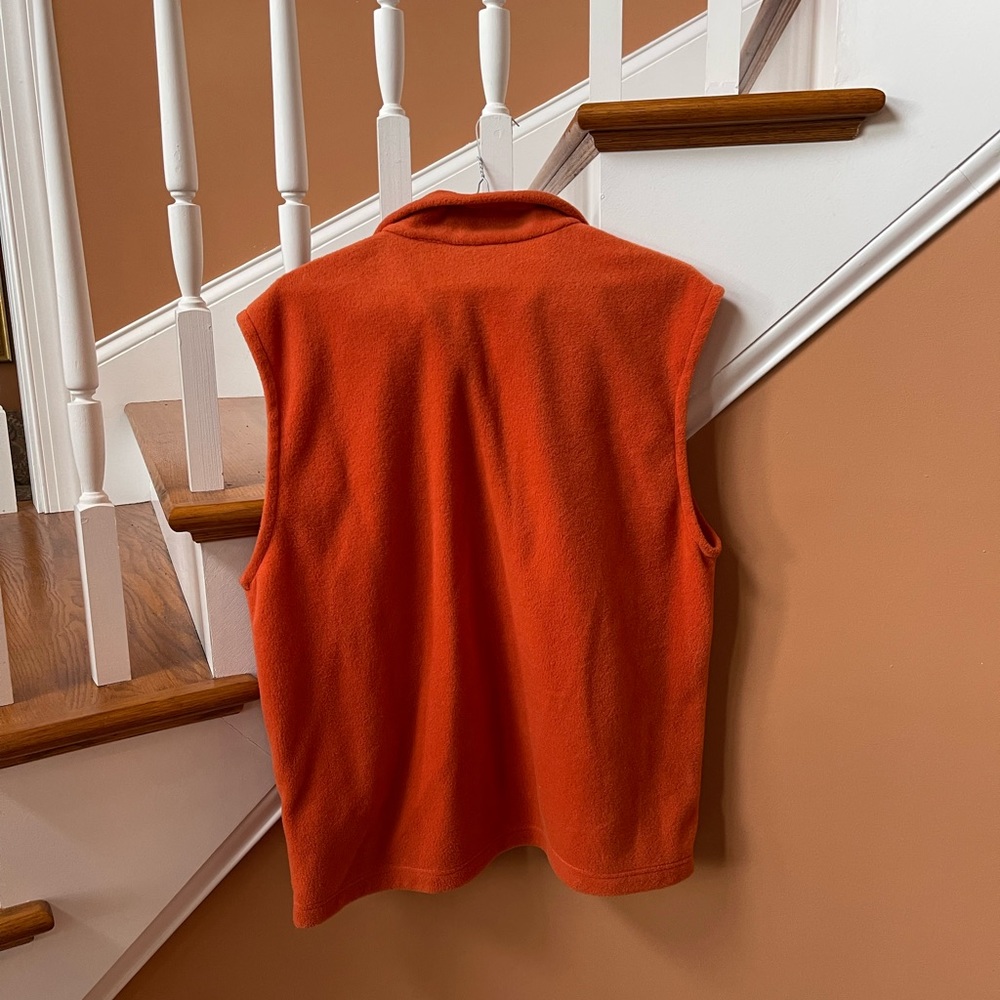 Columbia Large Tall LT orange fleece vest - Picture 3 of 6